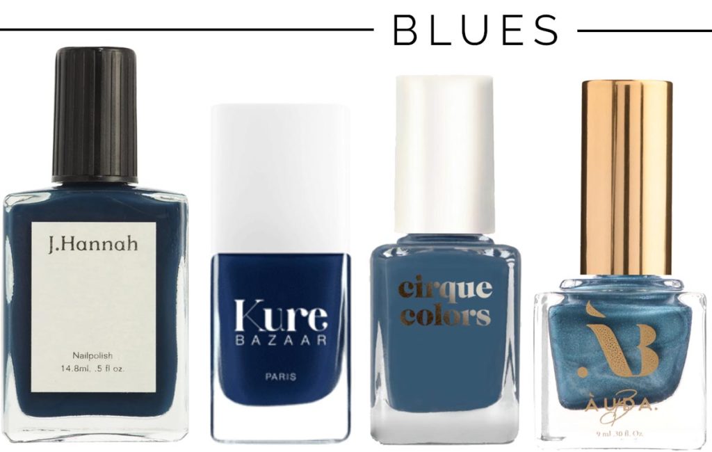 clean blue nail polishes