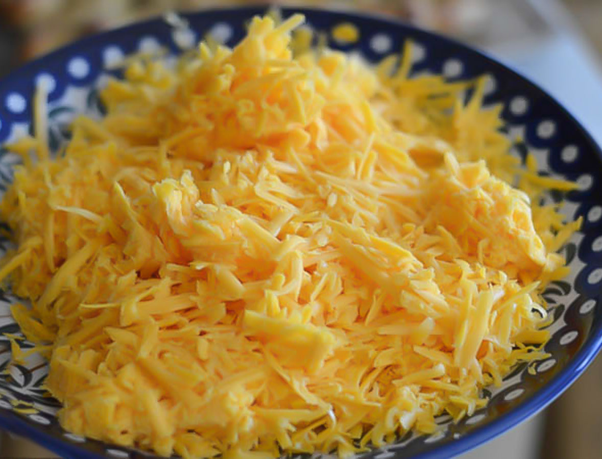 Plate of Shredded Cheese