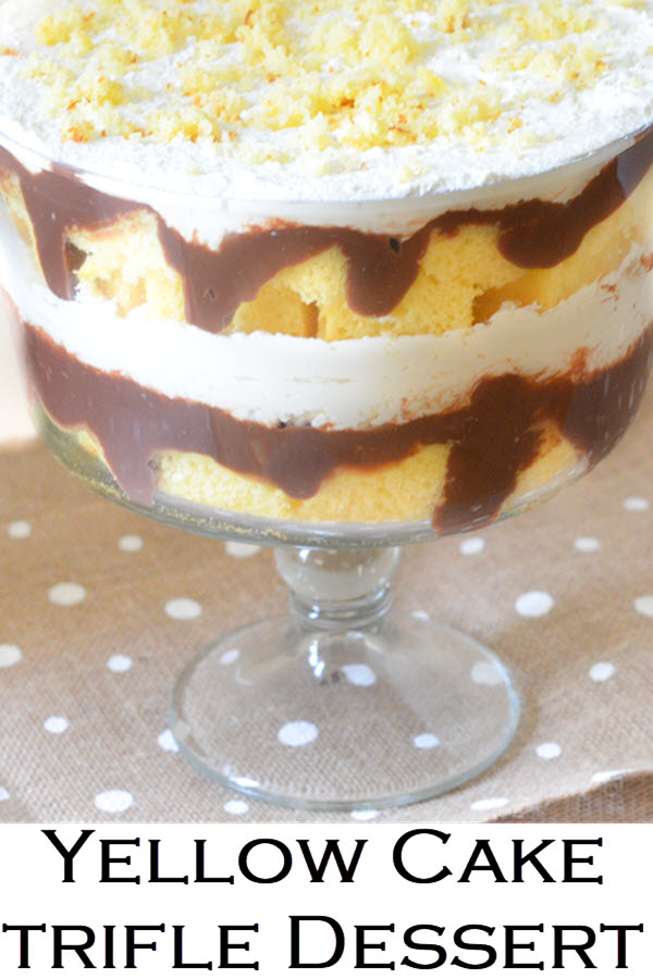 Easy Trifle Dessert w. Chocolate Pudding + Yellow Cake
