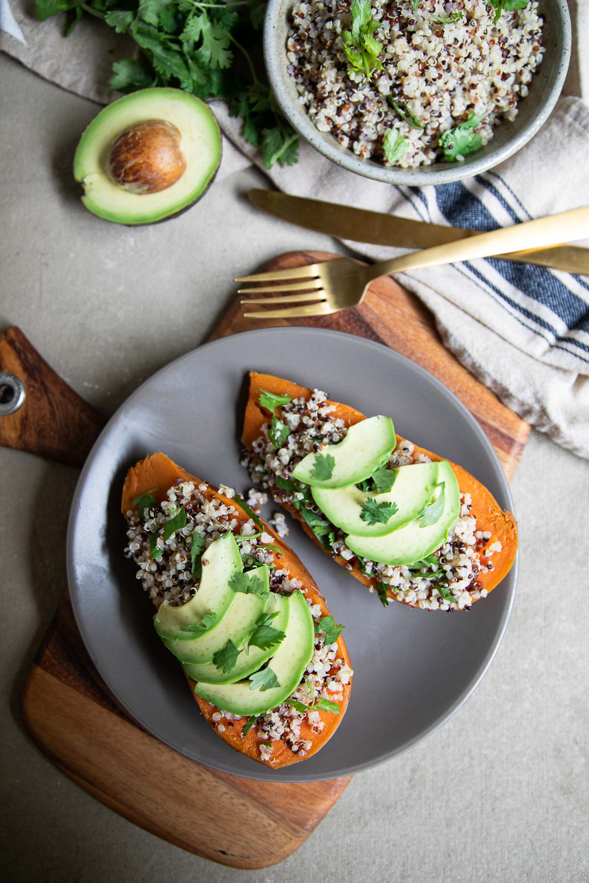 Vegan Stuffed Sweet Potatoes