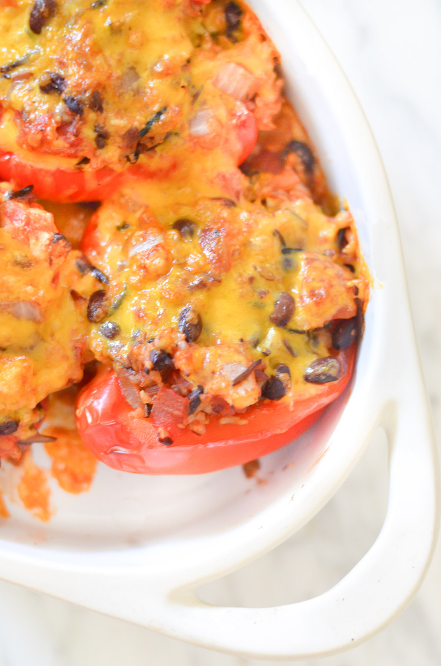 Homemade Wild Rice Stuffed Bell Peppers