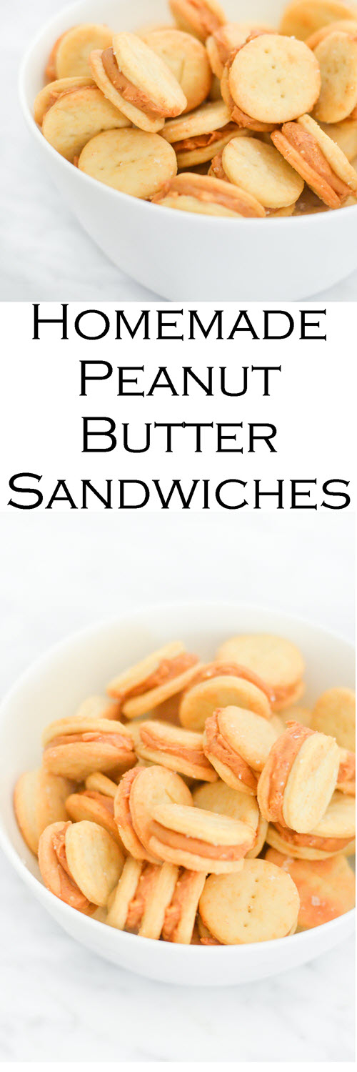 Homemade Ritz Peanut Butter Cracker Sandwiches Recipe. A fun homemade recipe for a classic favorite. This recipe is the most authentic homemade ritz cracker you can get! #recipe #kidfriendly #kidsfood #LMrecipes #peanutbutter #foodblog