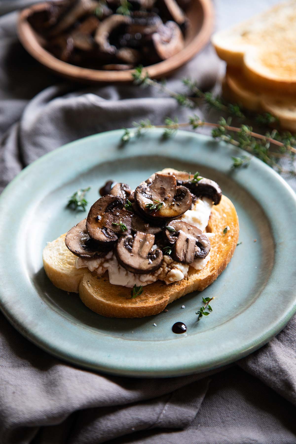 Burrata Toast with Mushrooms