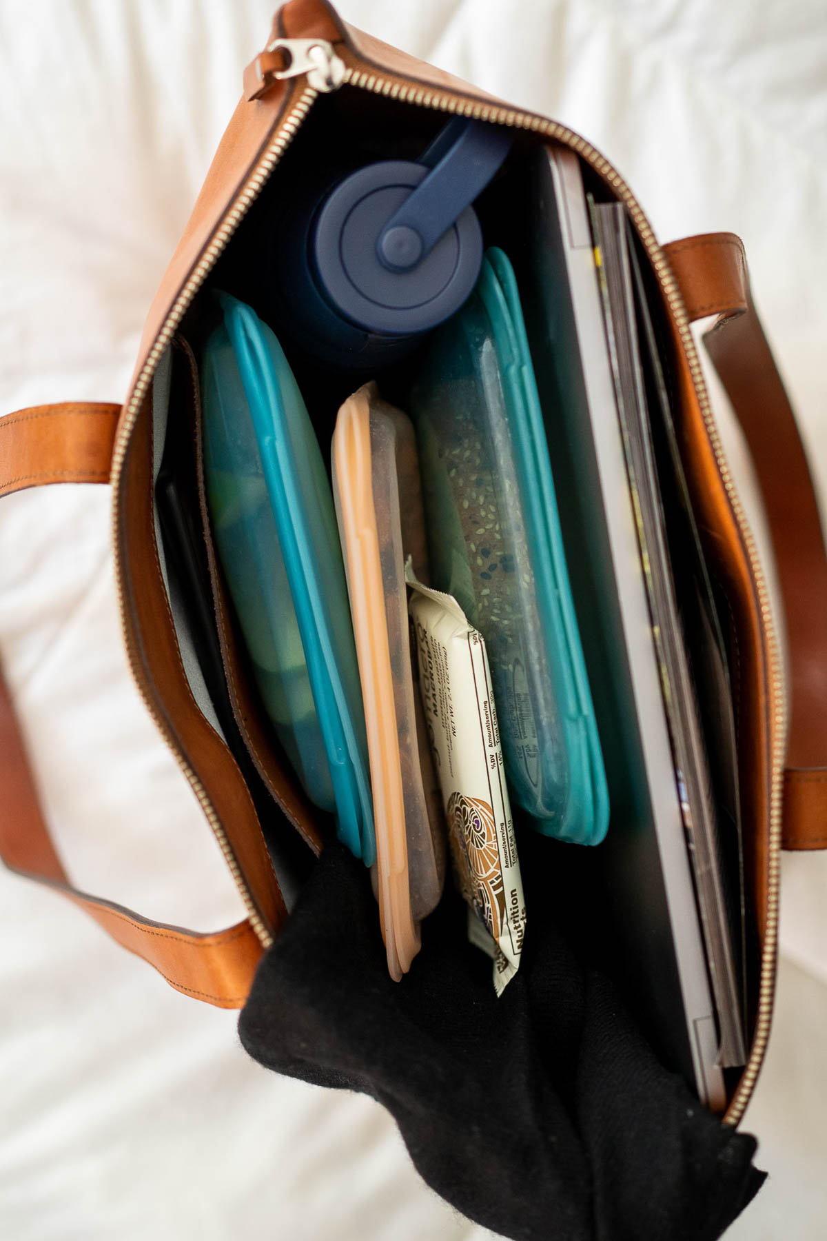 Carry On Shoulder Bag with Snacks