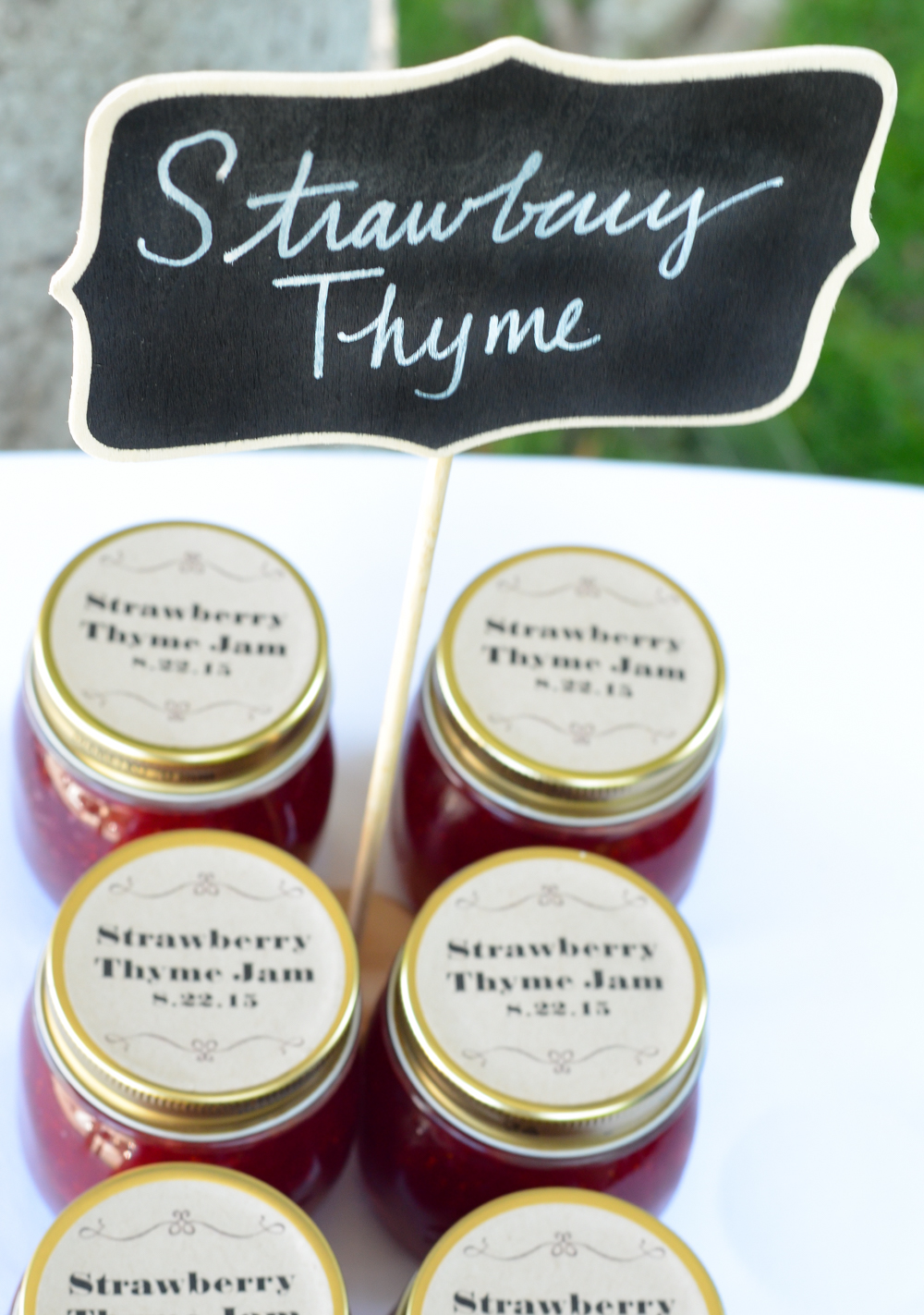 Strawberry Thyme Jam | Homemade Wedding Favors