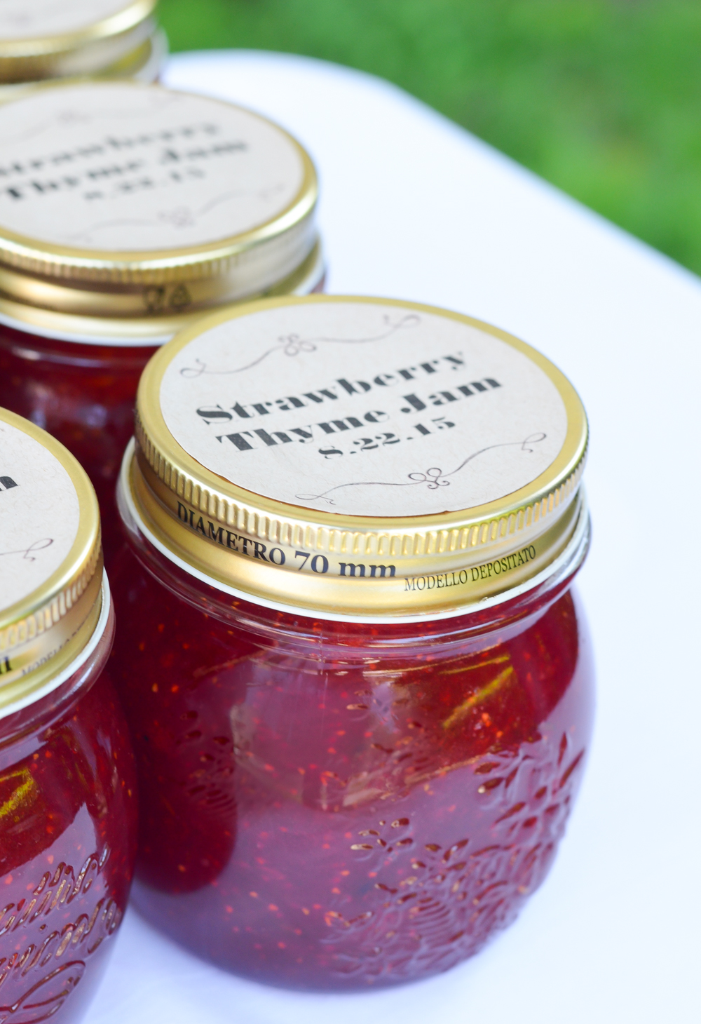 Strawberry Thyme Jam | Homemade Wedding Favors