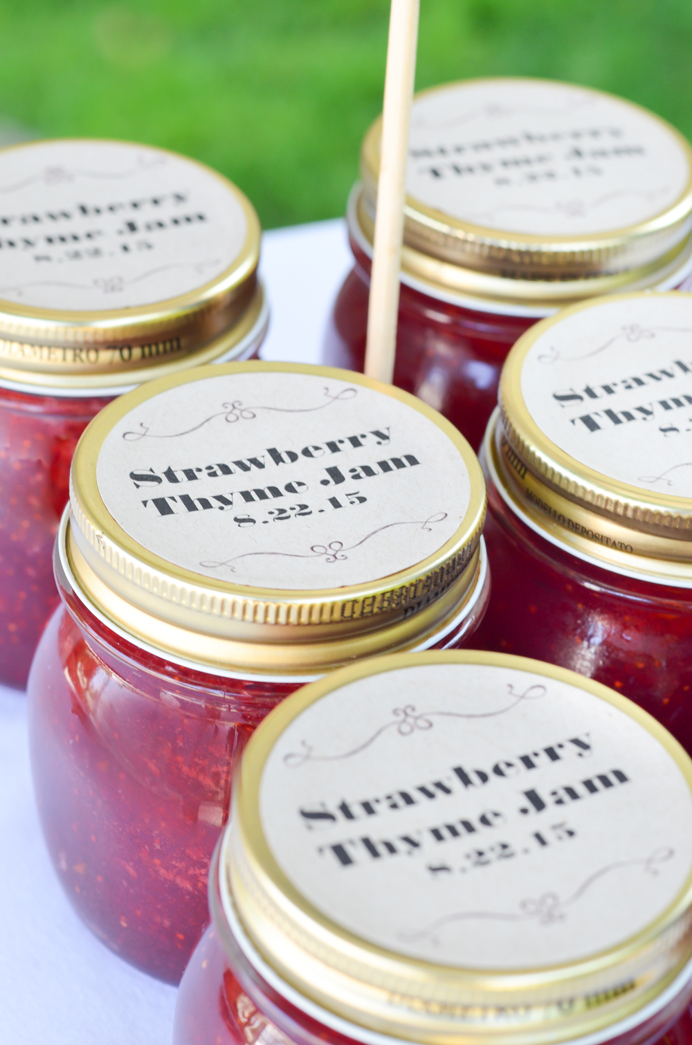 Strawberry Thyme Jam | Homemade Wedding Favors