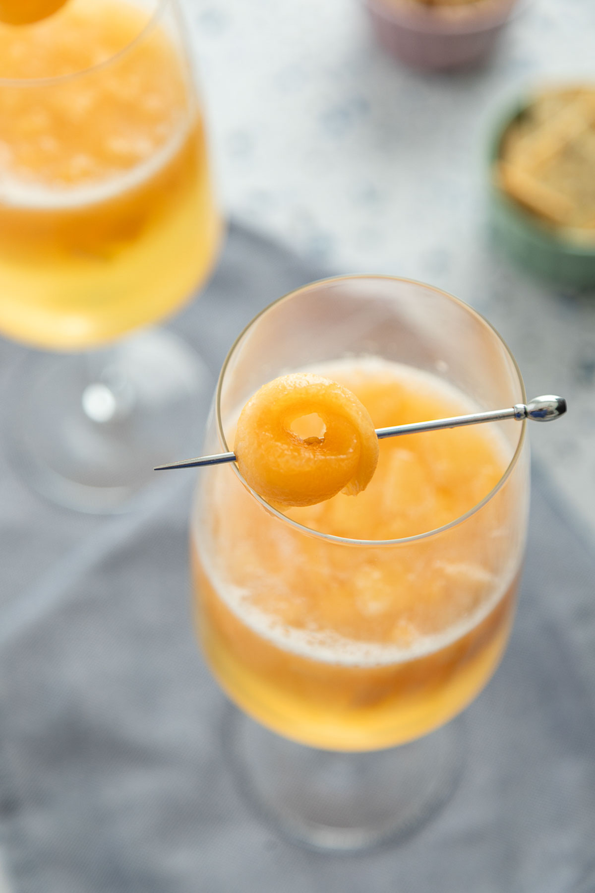 Cantaloupe Cocktail Sangria - Top Down View