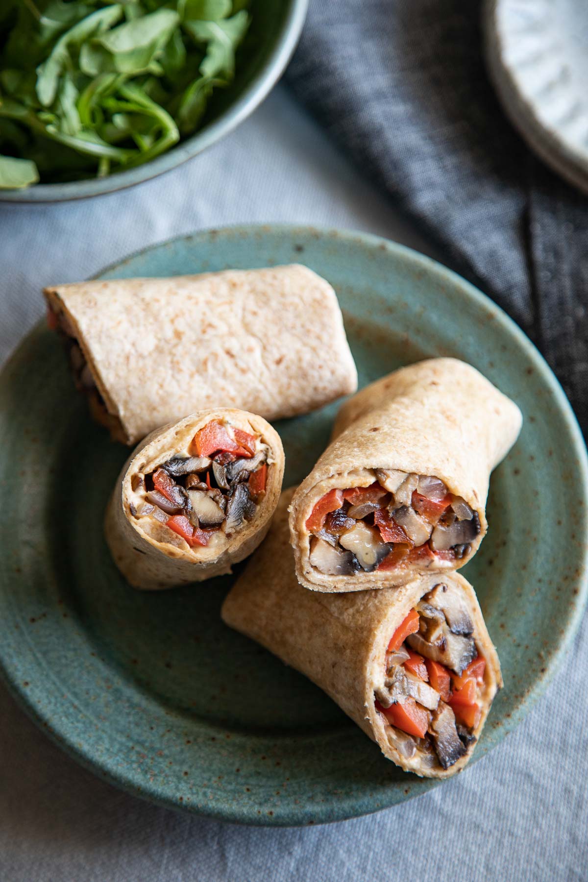 Hummus Wrap with roasted veggies