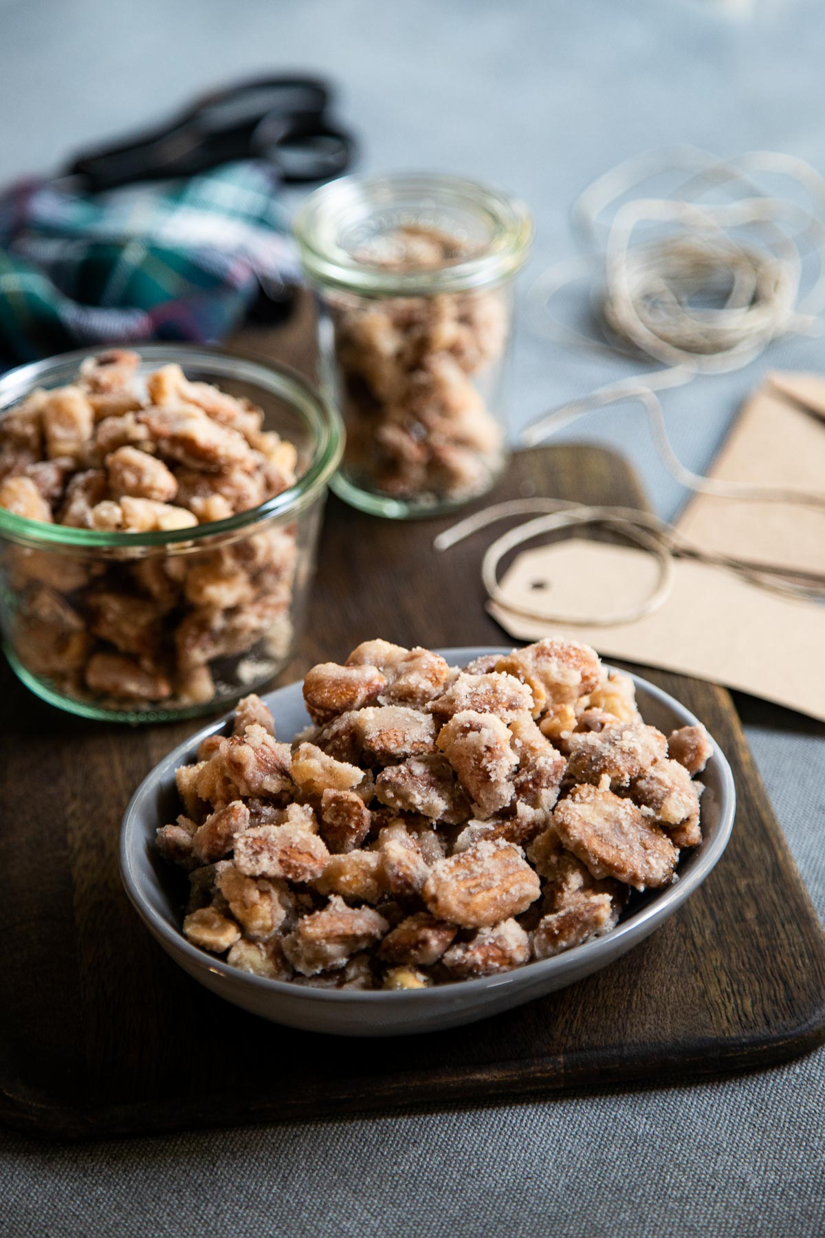 Old-Fashioned Sugared Nuts in a Bowl