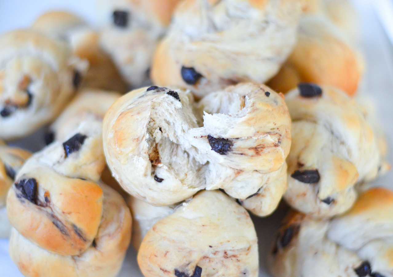 Chocolate Chunk Rolls/Bread Knots