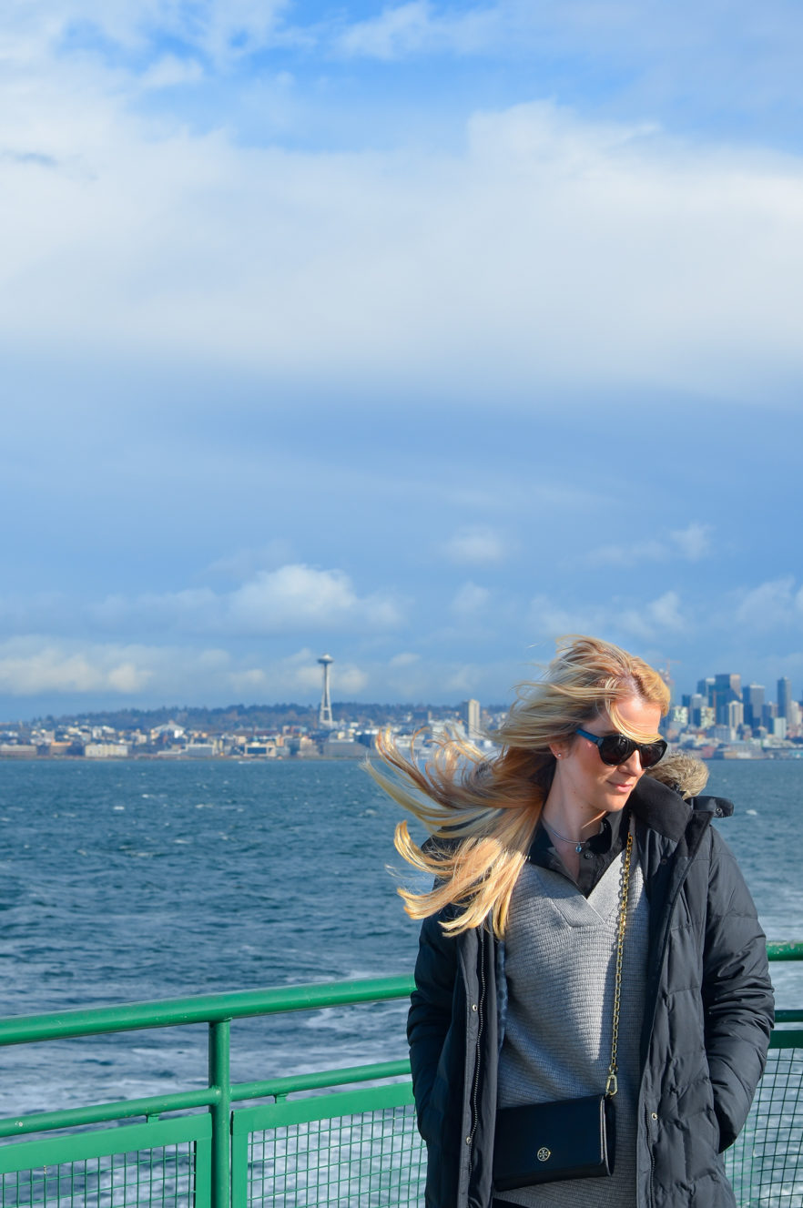 What I Wore Seattle in February | EB Black Puffy Coat