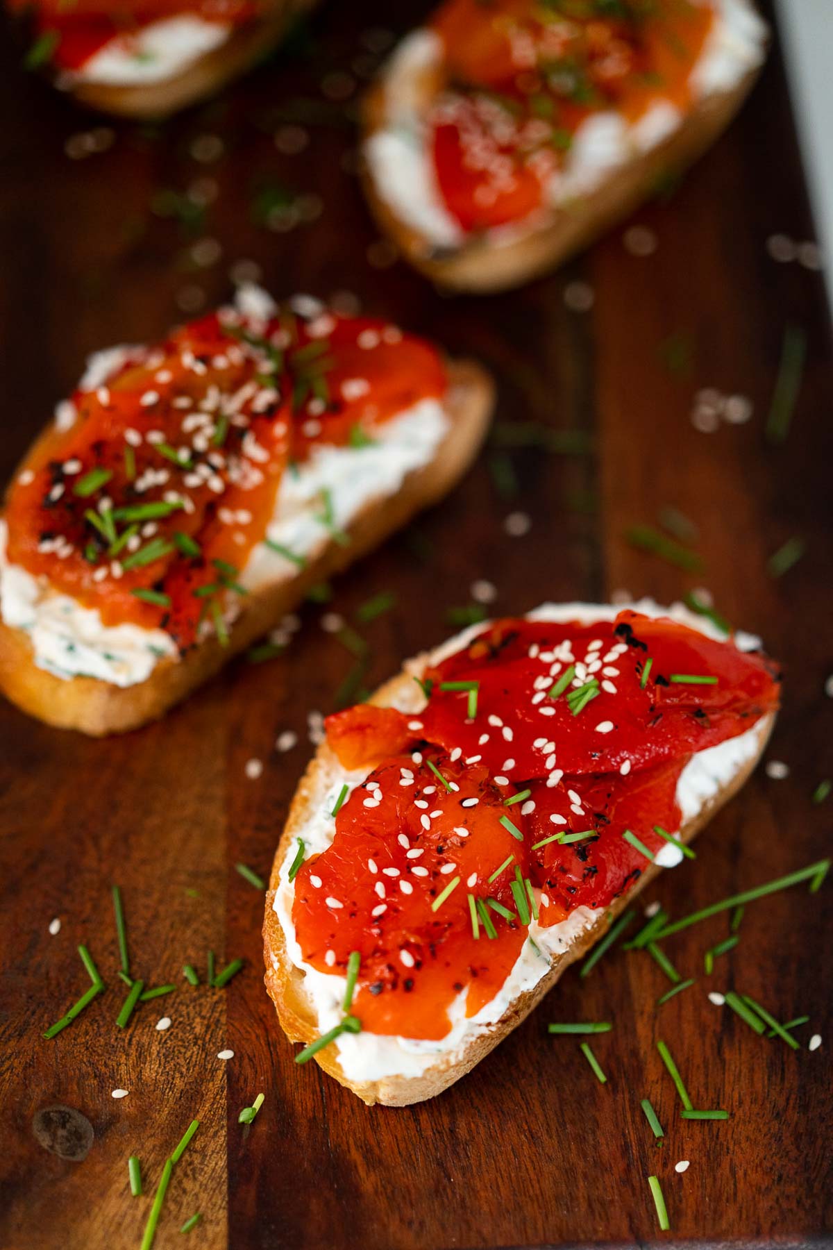 Roasted Red Pepper Toasts