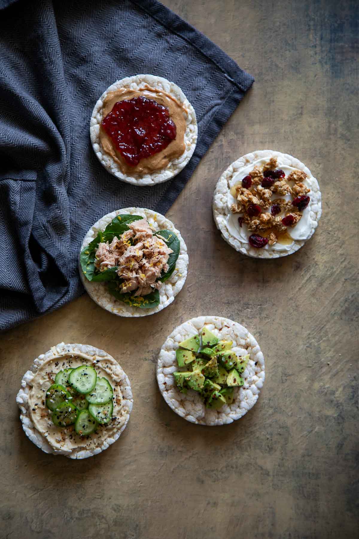 Healthy Rice Cake Snacks + Toppings