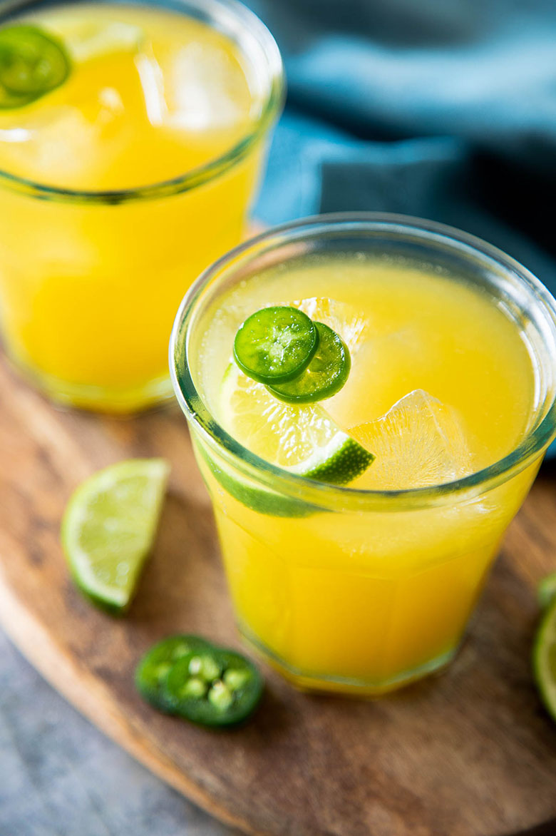 Mango Margaritas on Ice