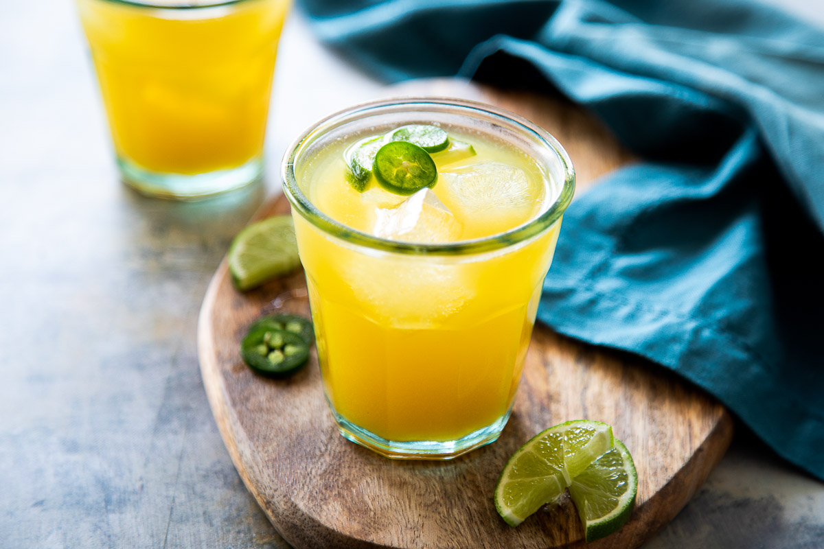 Mango Margarita with Ice Cubes