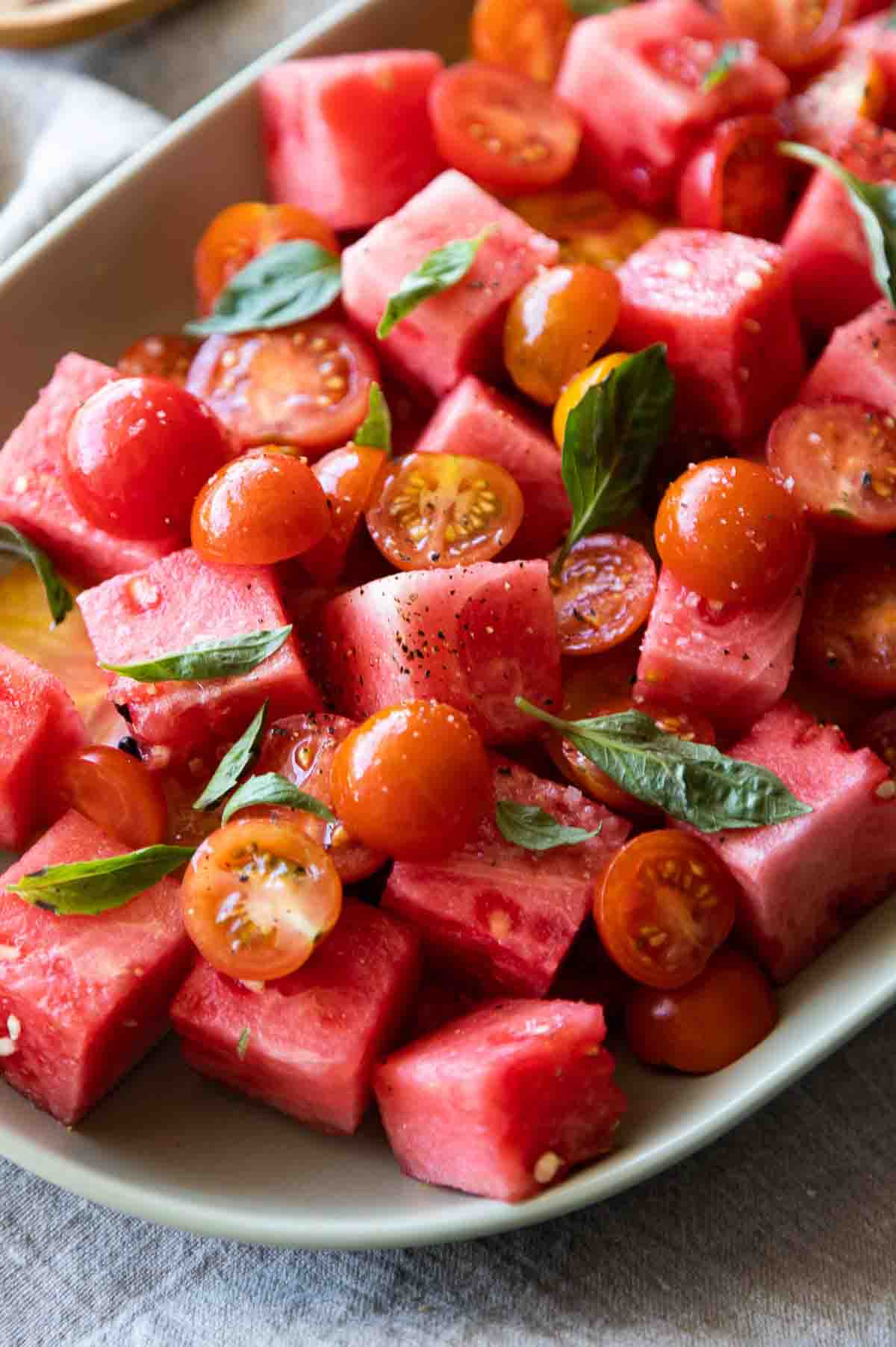 Watermelon Basil Salad