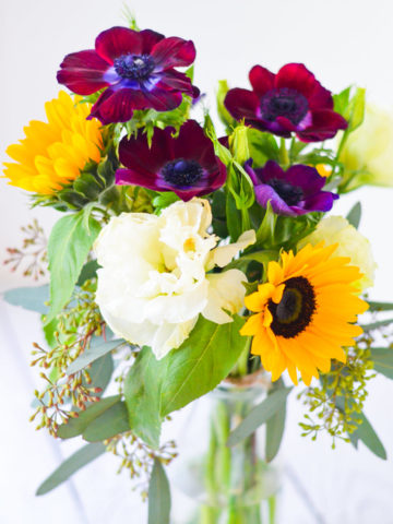 DIY Yellow + Purple Flower Ideas w. Sunflowers - Original Flower Market Los Angeles