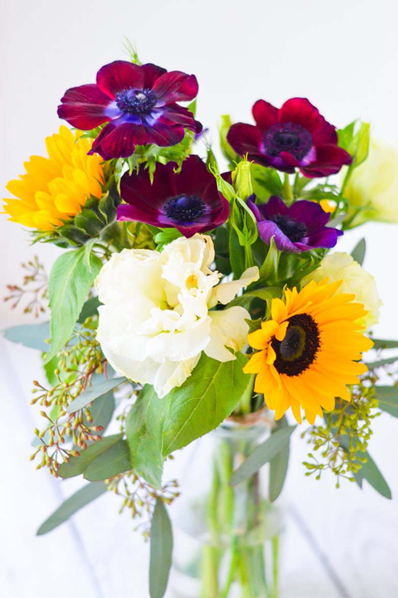DIY Yellow + Purple Flower Ideas w. Sunflowers - Original Flower Market Los Angeles