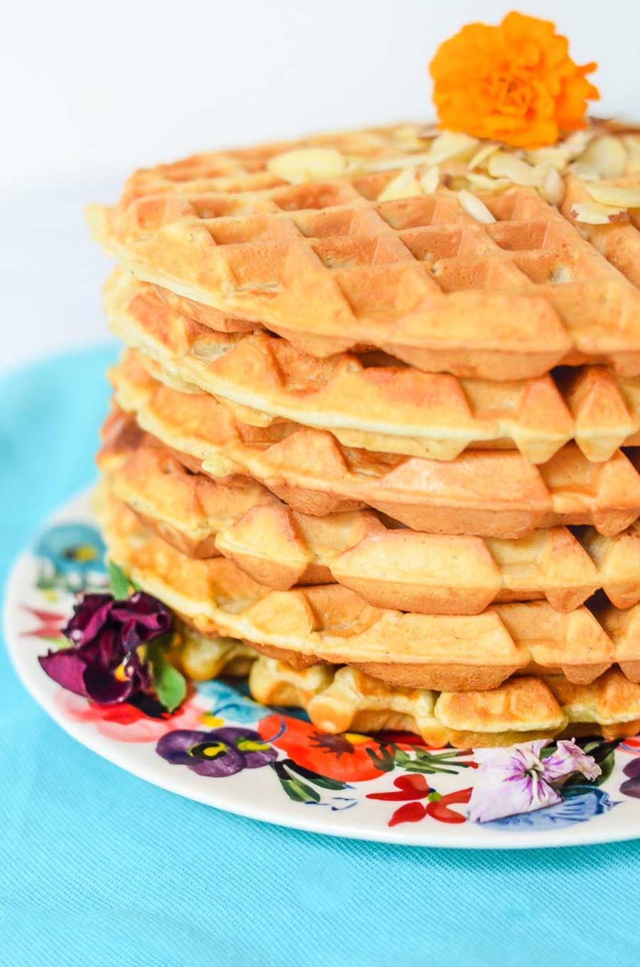 Chewy Homemade Waffles w. Cardamom + Vanilla