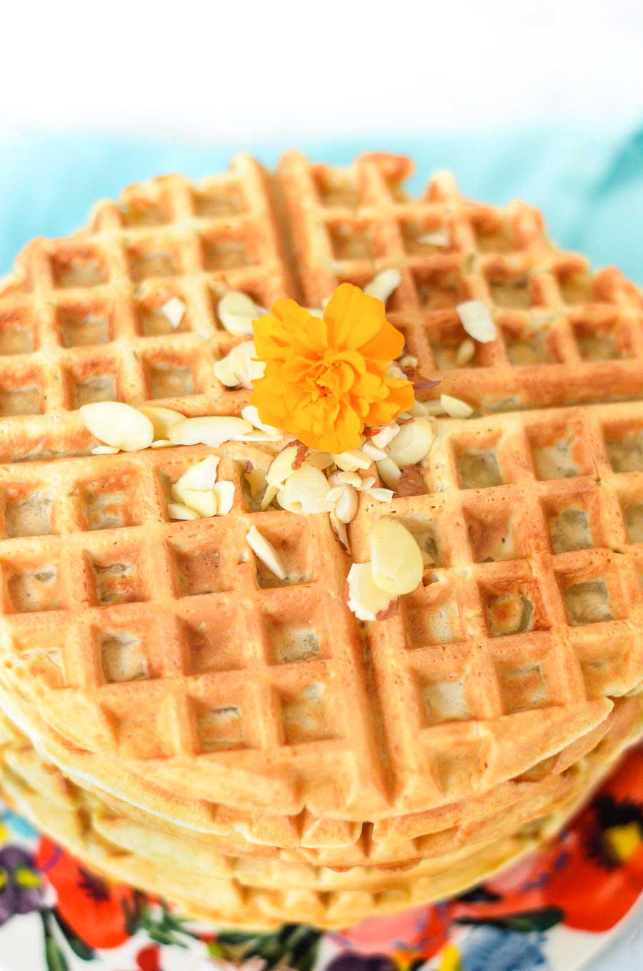 Chewy Homemade Waffles w. Cardamom + Vanilla