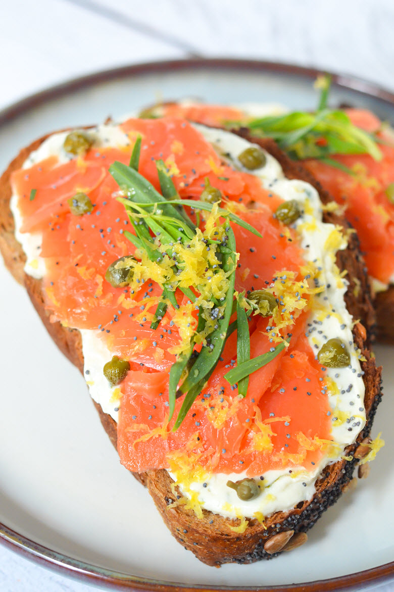 Smoked Salmon Breakfast Toast