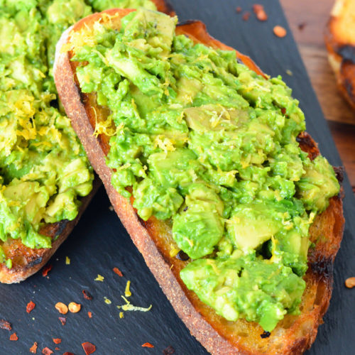 BBQ Avocado Toast - Avocado on Spicy Grilled Bread