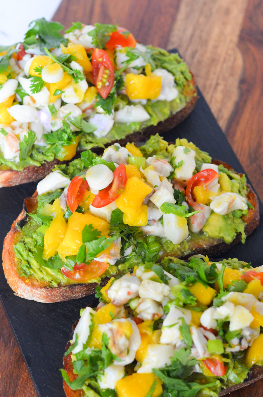 Ceviche Avocado Toast Recipe - No Cook Summer Brunch or Dinner Idea