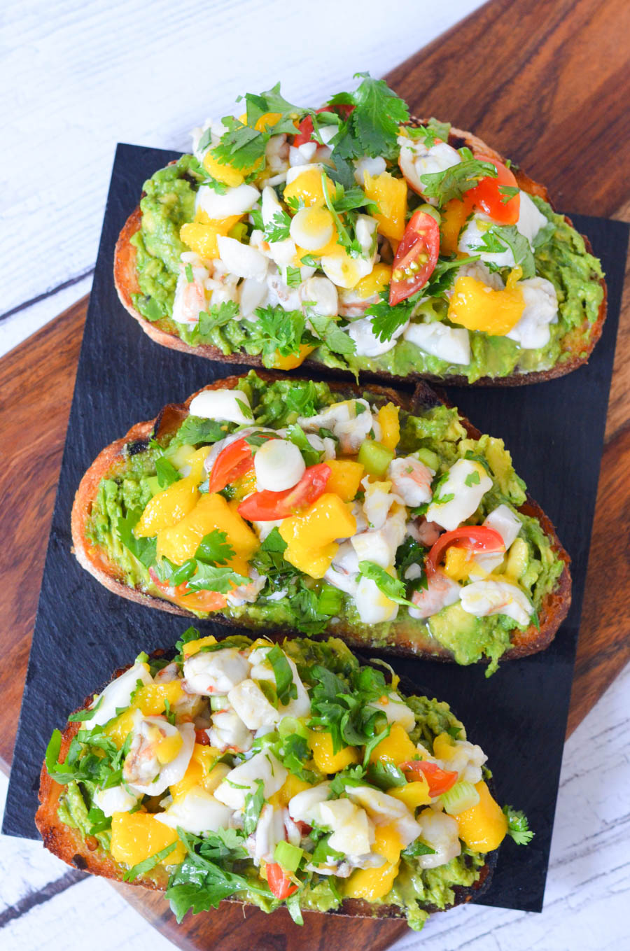 Ceviche Avocado Toast Recipe - No Cook Summer Brunch or Dinner Idea