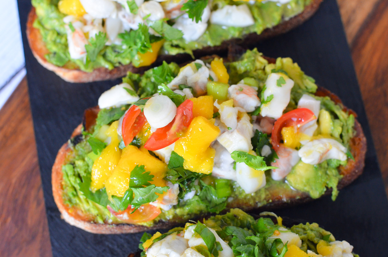 Ceviche Avocado Toast Recipe - No Cook Summer Brunch or Dinner Idea