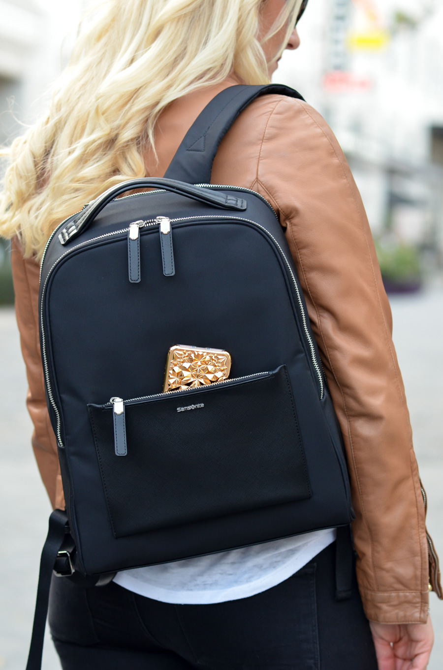 Best Travel Bags for Stylish Women. Chic Work Laptop Backpack - Samsonite Zalia Backpack Review