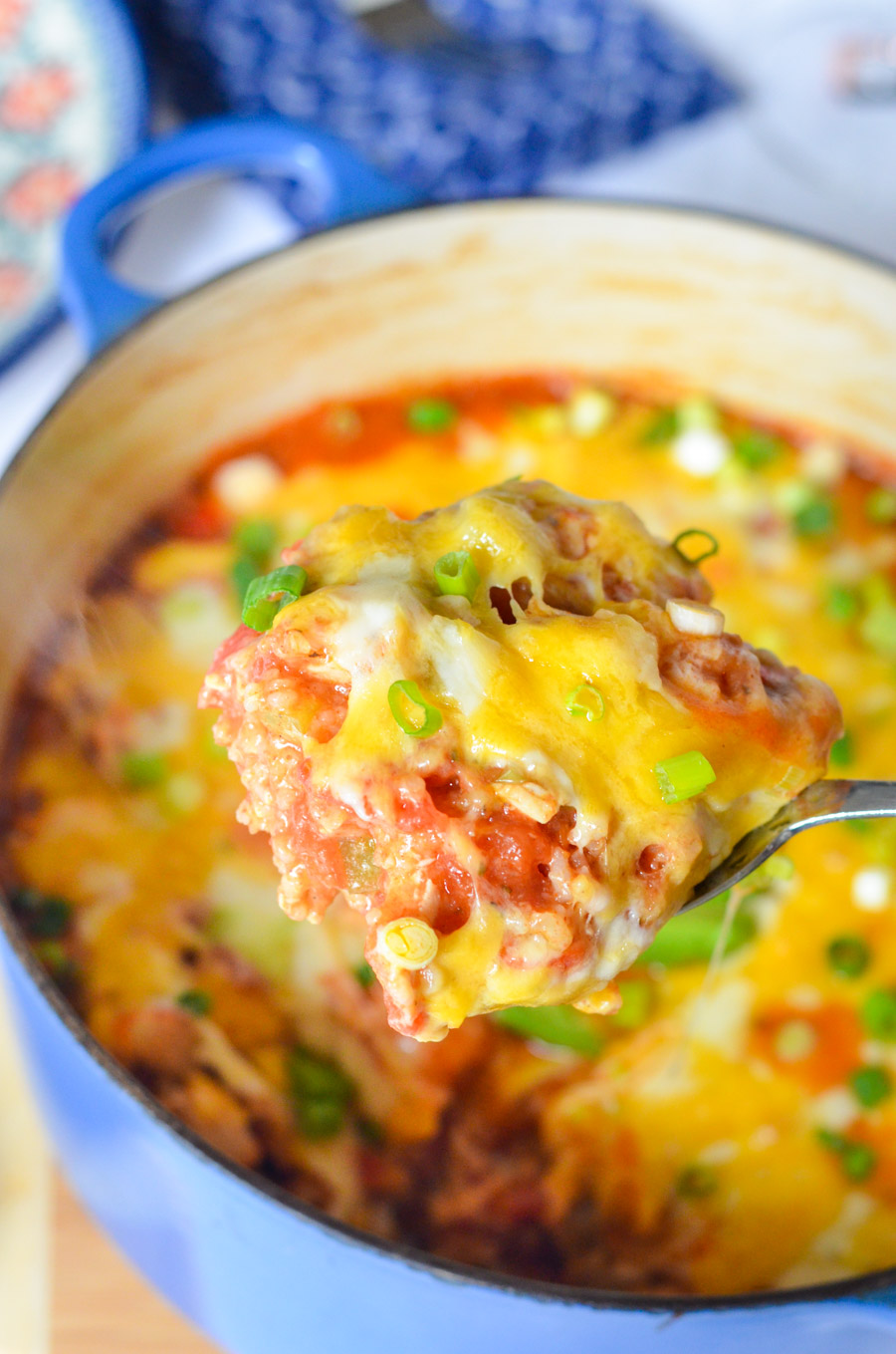 One Pot Mexican rice Casserole Weeknight Dinner w. Shredded Chicken and Rice/Quinoa