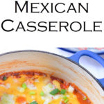 Easy One Pot Mexican Casserole Weeknight Dinner w. Shredded Chicken and Rice/Quinoa. A great weeknight dinner that uses up leftover chicken, rice, and quinoa. #LMrecipes #dinner #dinnerrecipe #onepot #easyrecipe #mexicanfood #casserole #weeknightmeal #foodblog #foodblogger