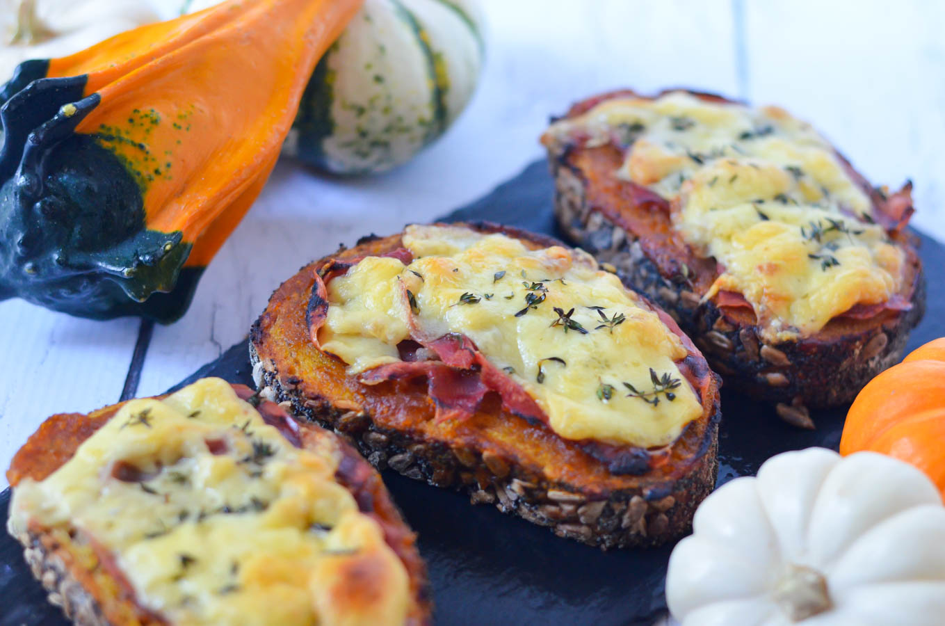 Pumpkin Butter Prosciutto Toast - Tartine w. Gouda Cheese Recipe