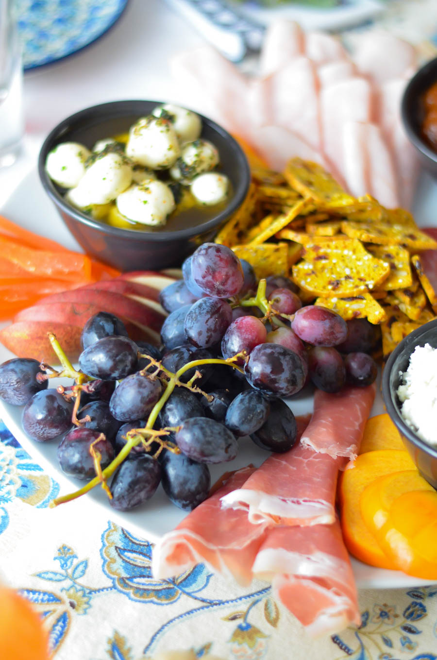 Closeup of Thanksgiving Charcuterie Grazing Board