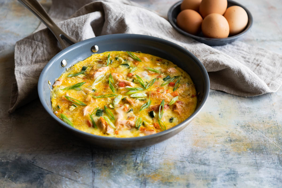 Salmon Frittata in Pan