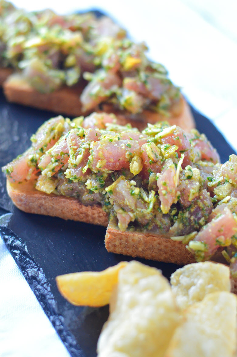 Tuna Tartare Toast Tartine - Zinque Cafe