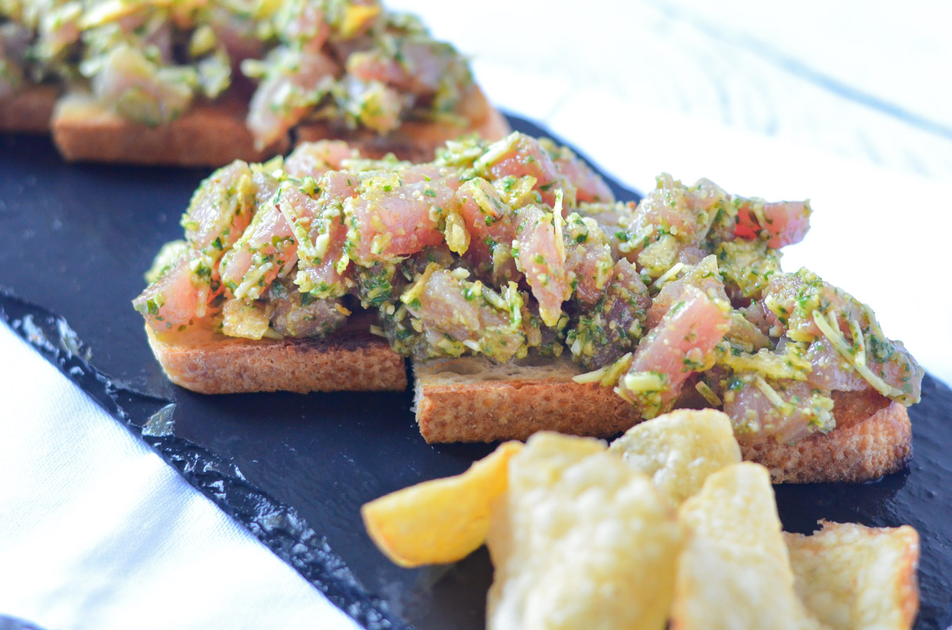 Tuna Tartare Toast Tartine - Zinque Cafe