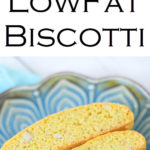 Low Fat Biscotti w. Almond + Lemon #cookies #biscotti #cookierecipe #italiancookies #LMrecipes #foodblog #foodblogger #lowfat #lemon #almond #coffee