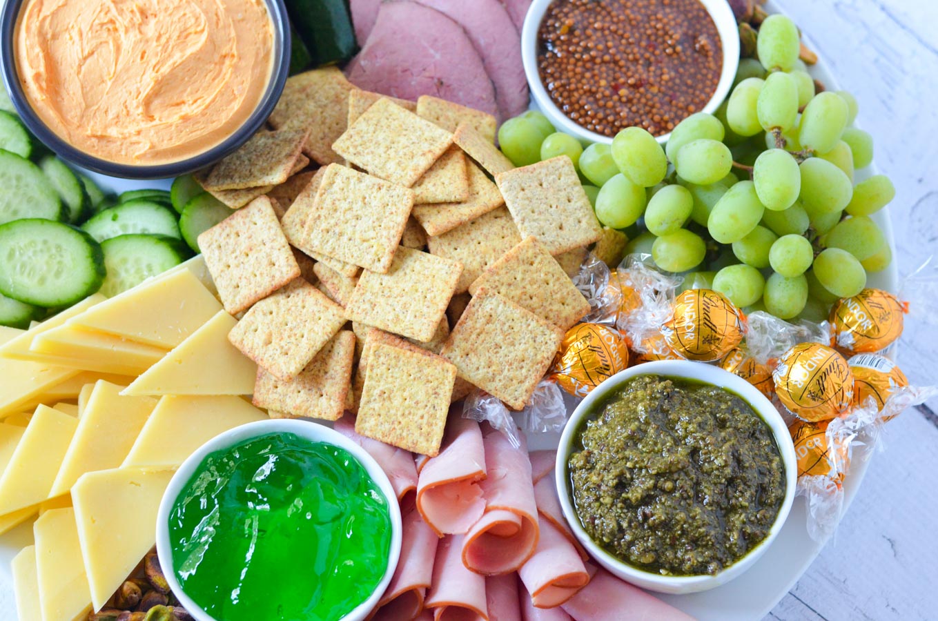 St. Patrick's Day Appetizers Board - Meat + Cheese Platter w. Naturally Green Foods