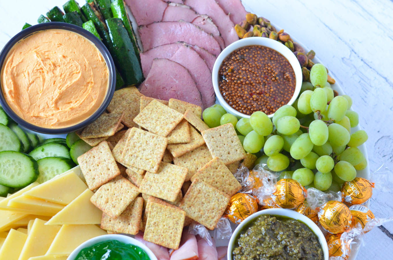 St. Patrick's Day Appetizers Board - Meat + Cheese Platter w. Naturally Green Foods