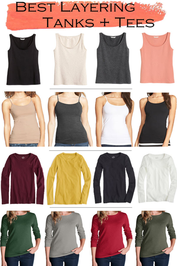 Best Tanks + Tees for Layering in Cold Weather.
