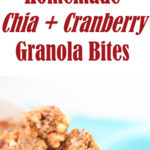Chia Seed + Cranberry Granola Bites. Chia Seed + Cranberry Granola Bites. A healthy, homemade granola bit full of seeds and protein! A tasty morning and afternoon snack.