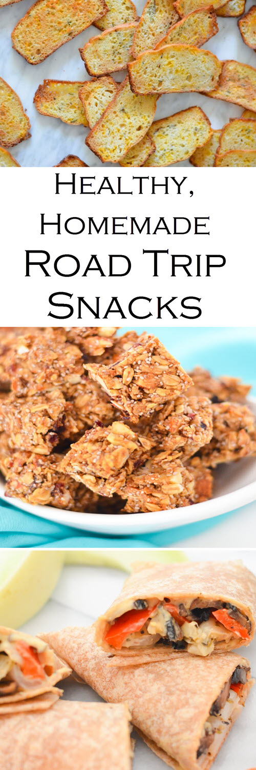 Healthy, Homemade Road Trip Snacks. Homemade Road Trip Snacks. Stay healthy on the road with these homemade on-the-go snacks.