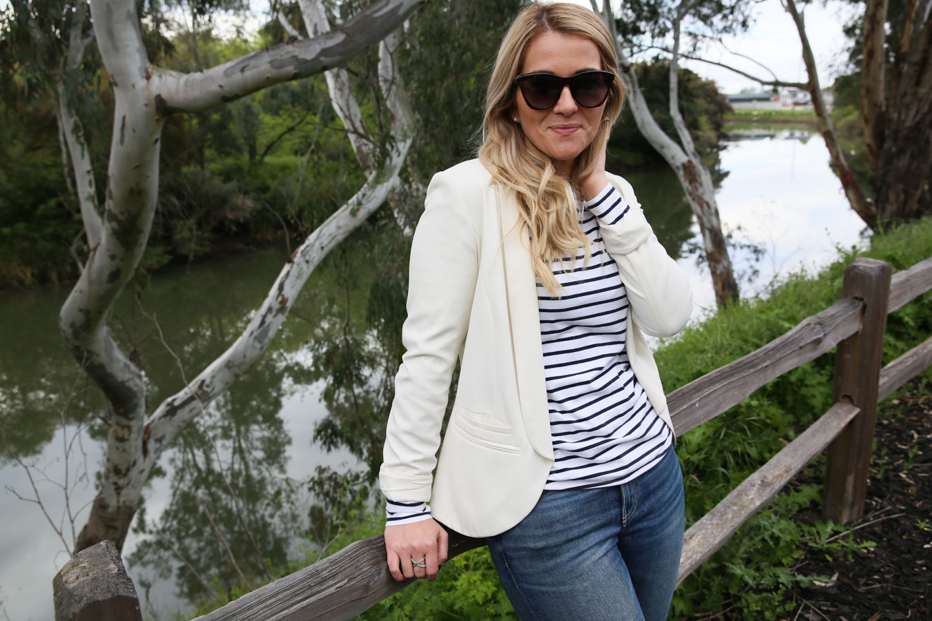 What to Wear in Wine Country - Striped Shirt + Jeans