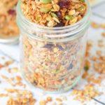 Coconut Granola Recipe. Coconut Sesame Seed Granola Recipe. Enjoy this delicious combination of unsweetened coconut, pumpkin seeds, sunflower seeds, cinnamon, and so much more. Great as a cereal or with yogurt. #lmrecipes #breakfast #brunch #healthy #healthyrecipes #foodblog #foodblogger #homemade