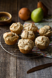 Spiced Pear Muffins with Walnuts