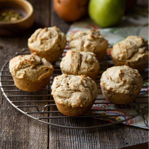 Spiced Pear Muffins with Walnuts