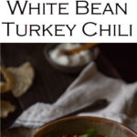 Leftover Turkey Chili Recipe. Thanksgiving leftover recipe for dinner. This white bean chili recipe is perfect for chicken and turkey leftovers at Thanksgiving and Christmas. #lmrecipe #chili #soup #leftovers #chili #soup #whitebeanchili #turkeychili #dinner #dinnerideas