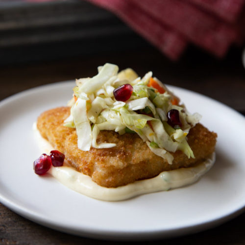 Fish Starter with Winter Slaw - Christmas Appetizer